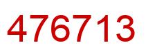 Number 476713 red image