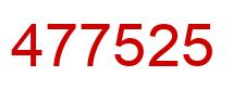 Number 477525 red image