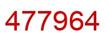 Number 477964 red image