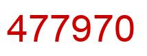 Number 477970 red image