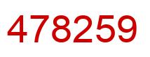 Number 478259 red image