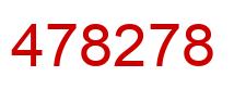Number 478278 red image