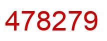 Number 478279 red image