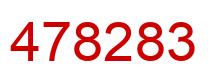 Number 478283 red image