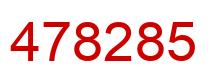 Number 478285 red image