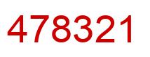 Number 478321 red image
