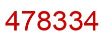 Number 478334 red image
