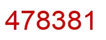 Number 478381 red image