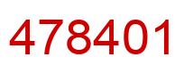 Number 478401 red image