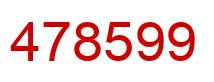 Number 478599 red image
