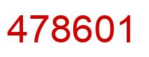 Number 478601 red image