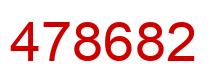 Number 478682 red image