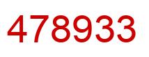 Number 478933 red image