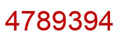 Number 4789394 red image