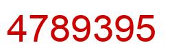 Number 4789395 red image