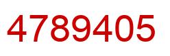 Number 4789405 red image