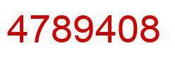 Number 4789408 red image