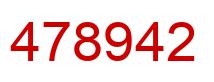 Number 478942 red image