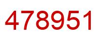 Number 478951 red image
