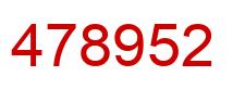 Number 478952 red image