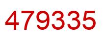 Number 479335 red image