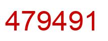 Number 479491 red image