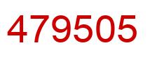 Number 479505 red image