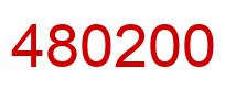 Number 480200 red image