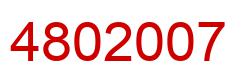 Número 4802007 imagen rojo