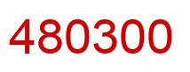 Number 480300 red image