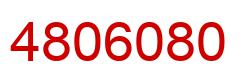 Number 4806080 red image