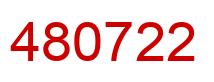 Number 480722 red image