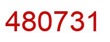 Number 480731 red image