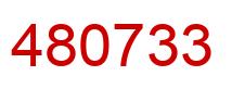 Number 480733 red image