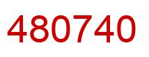 Number 480740 red image