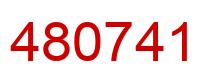 Number 480741 red image