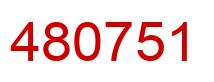 Número 480751 imagen rojo