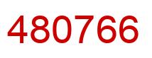 Number 480766 red image