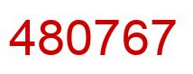 Number 480767 red image