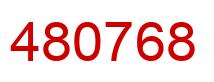 Number 480768 red image