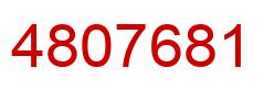 Number 4807681 red image