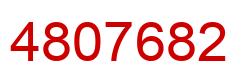 Number 4807682 red image