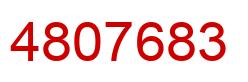 Number 4807683 red image