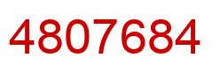 Number 4807684 red image