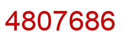 Number 4807686 red image
