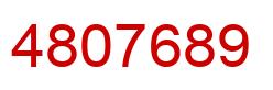 Number 4807689 red image