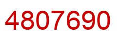 Number 4807690 red image