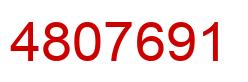 Number 4807691 red image