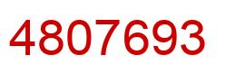 Number 4807693 red image