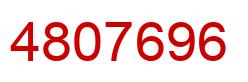 Number 4807696 red image